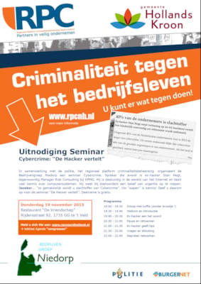 Uitnodiging Cybercrime avond