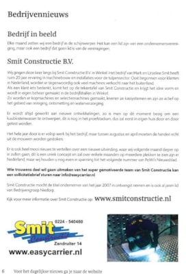 Januari 2022 Smit Constructie BV artikel