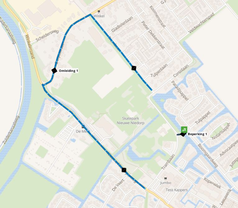 Afsluiting Boomgaardweg Winkel - 2 mei t/m 9 mei