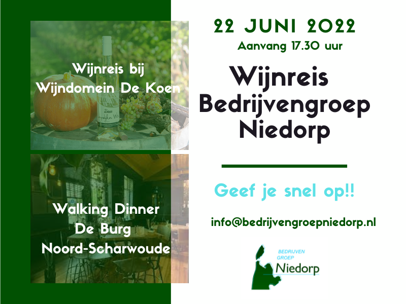 Ga je mee op wijnreis op woensdag 22-06-2022?