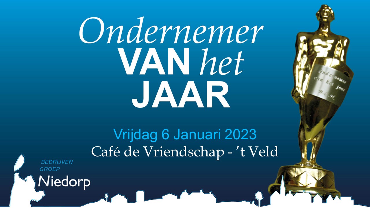 6 januari 2023 Ondernemer van het Jaar en nieuwjaarsreceptie
