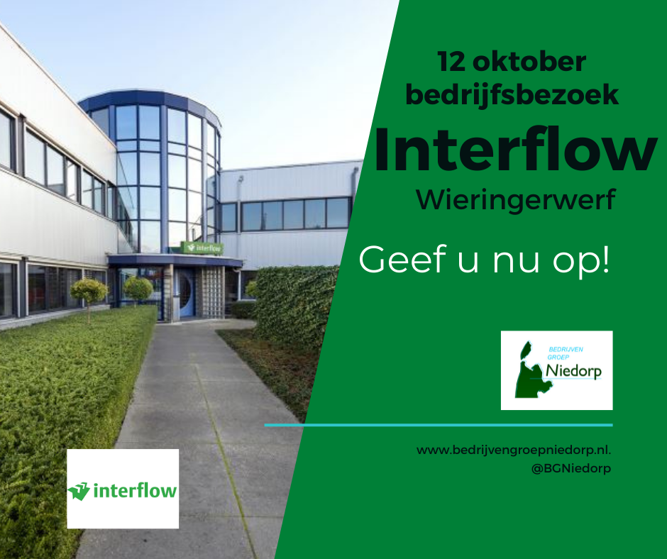 Uitnodiging ledenbijeenkomst 12 oktober 2022 – bedrijfsbezoek bij Interflow 