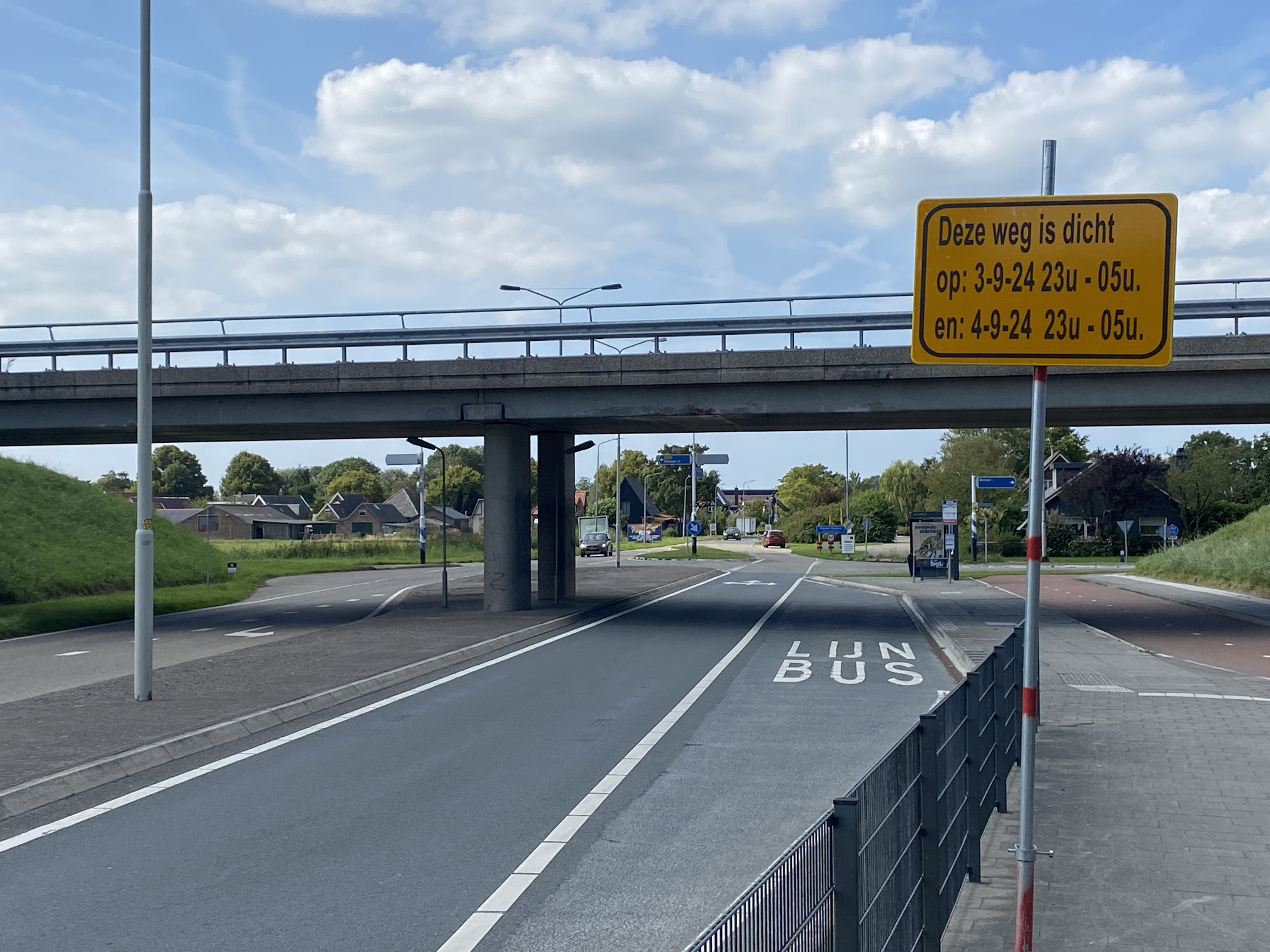 Viaduct Hoefje Niedorp afgesloten